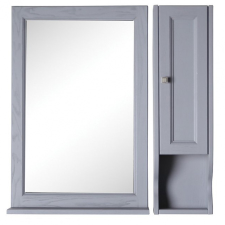 Зеркало со шкафчиком ASB-Woodline Гранда 11483+11485 серое фото