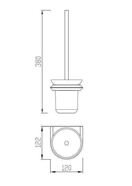 Щетка для туалета Abber Nord AA1532G золото матовое фото