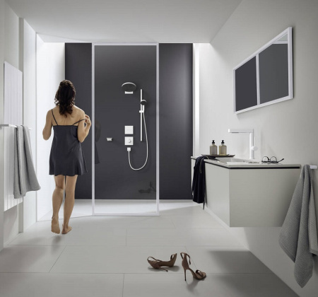 Верхний душ Hansgrohe Pulsify S 24140700 белый матовый, 1 режим струи фото