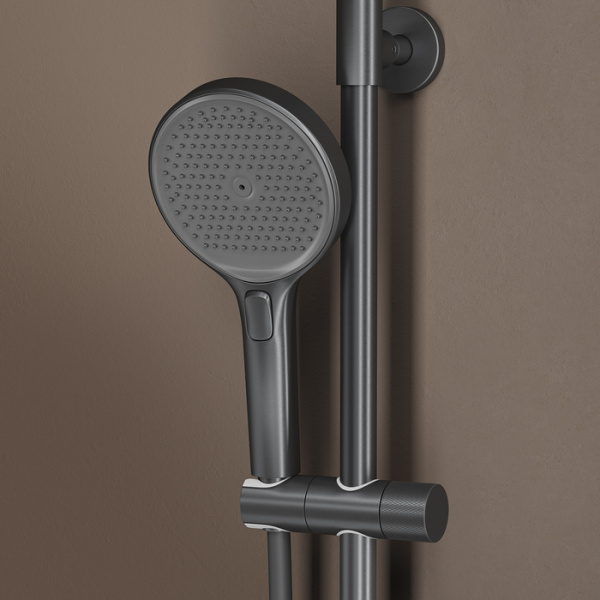 Душевая система с термостатом Iddis Duna DUNGMSTi06 графит матовый фото
