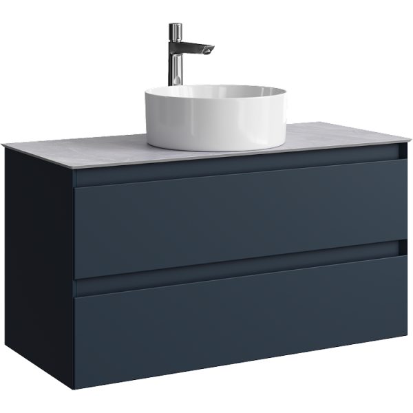 Тумба под накладную раковину Aqwella Geometria 100 GE01102GRM серая фото