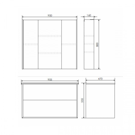 Зеркало-шкаф Comforty Женева-90 дуб белый фото
