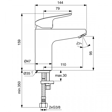 Смеситель для раковины Ideal Standard Ceraflex B1714AA фото