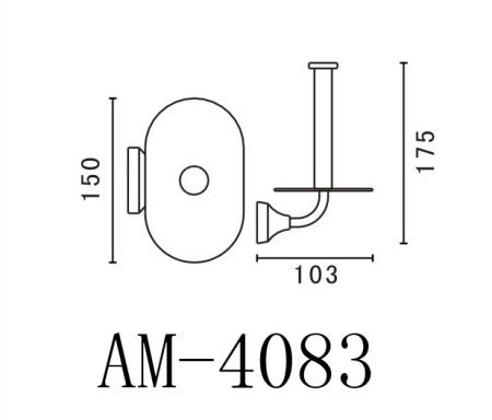 Держатель для туалетной бумаги Art&Max Ovale AM-E-4083 хром фото