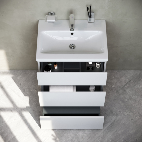 Тумба под раковину напольная AM.PM Gem S M91FSX0602WG белый глянец 60 см фото