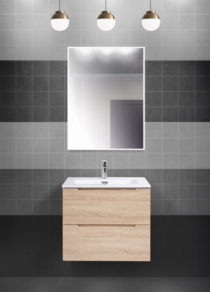 Зеркало в алюминиевой раме BelBagno SPC-AL-600-800 60x80 сатин фото