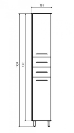 Шкаф-пенал ASB Woodline Оскар 35 10233 фото