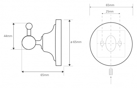 Крючок для ванной одинарный Bemeta Retro 144106017 фото