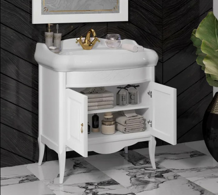 Тумба с раковиной Opadiris Лоренцо 80 Z0000008220 белая фото