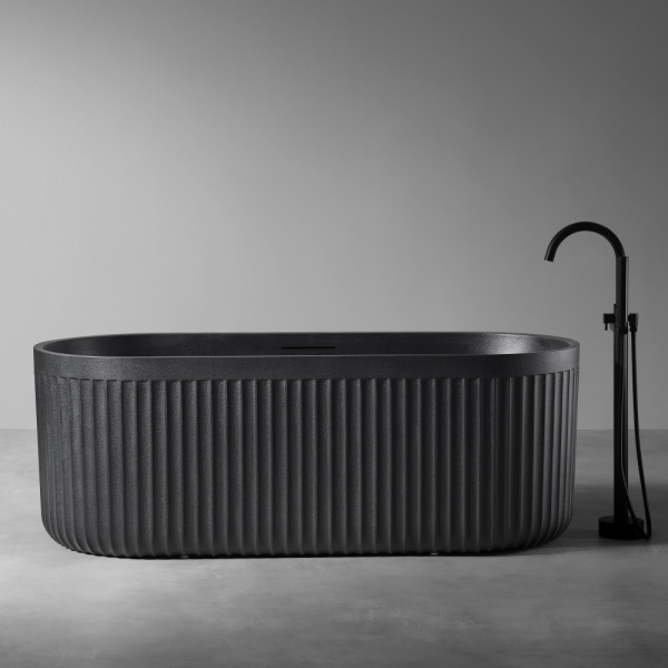 Ванна из искусственого камня Abber Stuttgart AM9925B 170x75 черная матовая фото