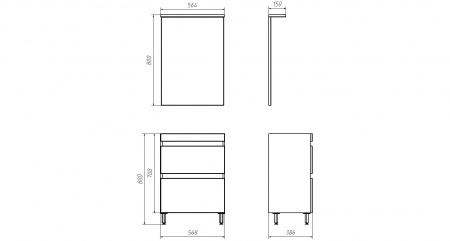 Зеркало АСБ Мебель Коста 60 11484 фото