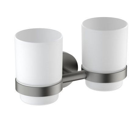 Двойной стакан для зубных щеток Timo Saona 13034/18 черное золото фото