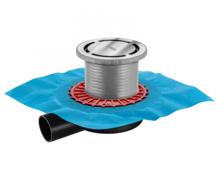 Душевой трап Berges Zentrum Norma 135х135 боковой слив, хром фото