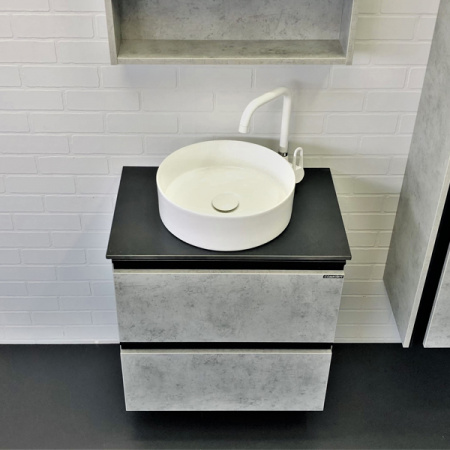 Тумба Comforty Эдинбург-60-2 с раковиной Comforty 9111 фото