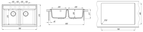 Кухонная мойка АСТРА 780 Dr. Gans 25.060.E0780 терракота фото