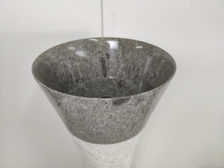 Напольная раковина из мрамора Indo Pedestal Cream/Greey MN-390 фото