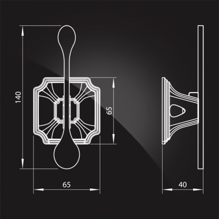 Крючок для ванной одинарный Elghansa Hermitage HRM-700 фото