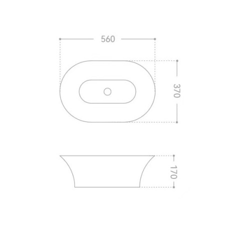 Накладная раковина Abber Bequem AC2119 56x37 фото