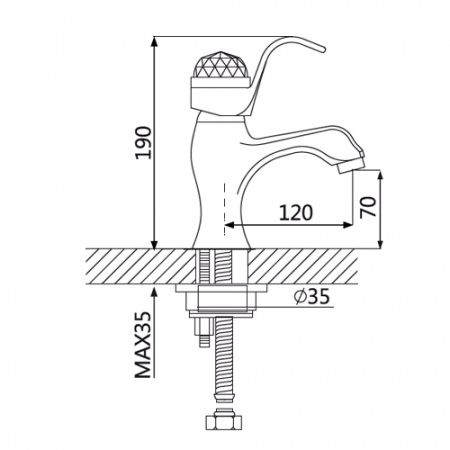 Смеситель для раковины Oute T43 T4301 фото