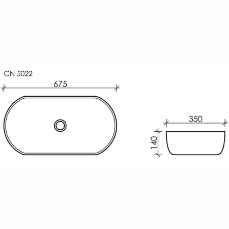 Раковина-чаша Ceramica Nova Element 68 CN5022 Белая фото