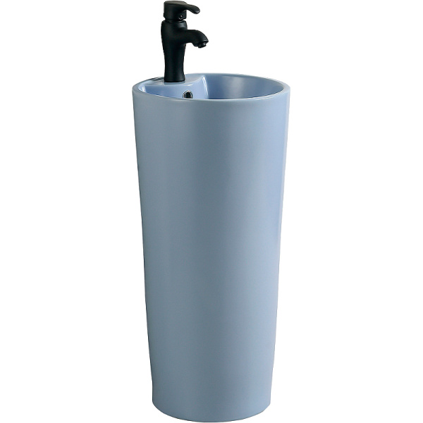 Напольная раковина SantiLine SL-4007BM голубая матовая фото