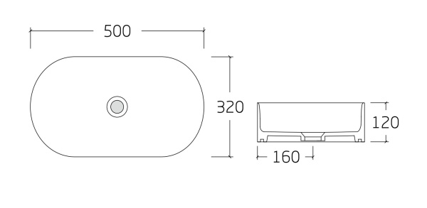 Накладная раковина SantiLine SL-1085 50x32 фото