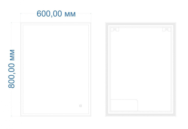 Зеркало с подсветкой Art&Max Catania AM-Cat-600-800-DS-F 60x80 фото