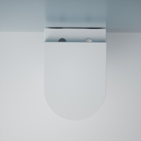 Подвесной унитаз безободковый Esbano FORTEX-53T с сиденьем фото