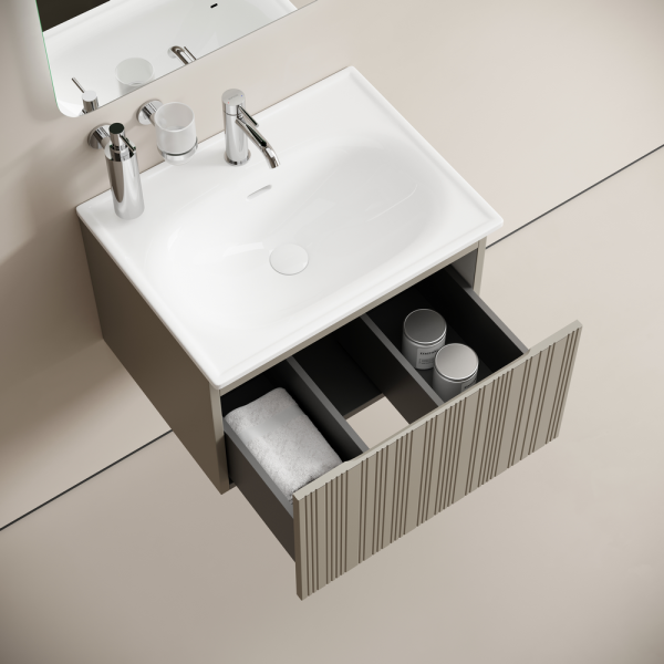 Тумба под раковину Sancos Code CD60GP серая платина фото