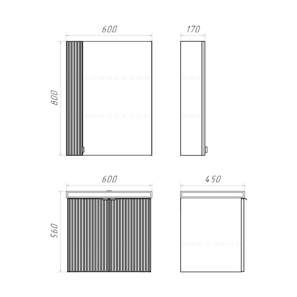 Тумба с раковиной Comforty Лима 60П 00-00019236 антрацит фото