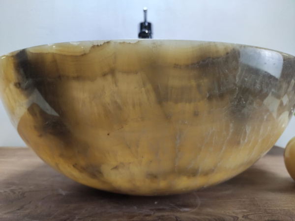 Накладная раковина из оникса Bowl Grey Medium TinLip BO-01032 (45*45*17) фото