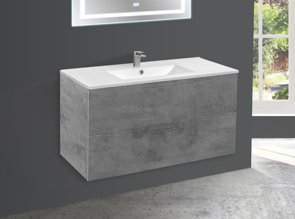 Тумба под раковину Vincea Mia 100 VMC-2MC100BT Beton фото