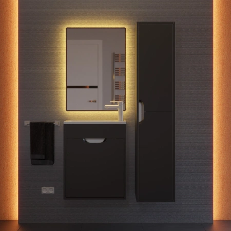 Тумба под раковину Uperwood Modul 50 2930205360 черная фото