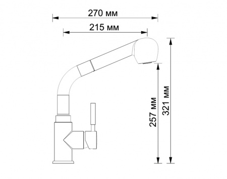 Смеситель для кухни WasserKRAFT Wern 4266 с выдвижным изливом фото