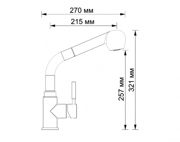 Смеситель для кухни WasserKRAFT Wern 4266 с выдвижным изливом фото