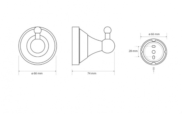 Крючок для ванной одинарный Bemeta Kera 144706017 фото