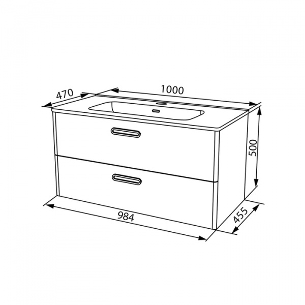 Тумба с раковиной Iddis Brick BRI10W1i95K фото