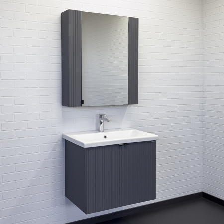 Тумба с раковиной Comforty Лима 70П 00-00015478 антрацит фото