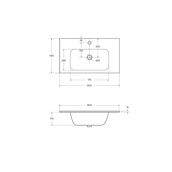 Раковина Cezares Duet 80 CZR-NAT-80-LVB фото