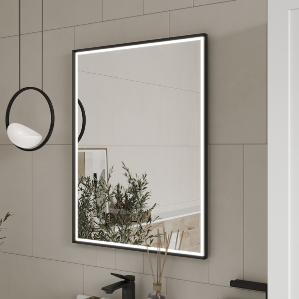 Зеркало с подсветкой, сенсорное EQUIL Lago 60 zLAGO60-15 черное фото