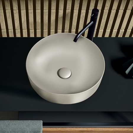 Накладная раковина Kerasan Nolita 534459*0 grigio matt 40x40 фото