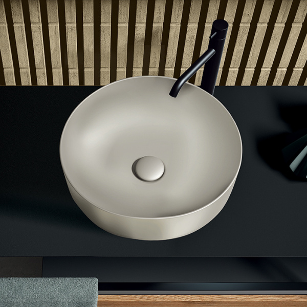Накладная раковина Kerasan Nolita 534459*0 grigio matt 40x40 фото