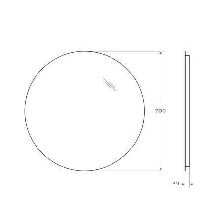 Зеркало с подсветкой BelBagno SPC-INT-700-LED 70x70 фото