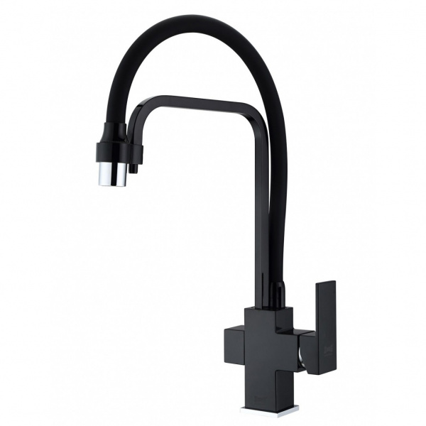 Смеситель для кухни кухни с фильтром для воды Zorg Sanitary ZR 341-6 YF BLACK фото