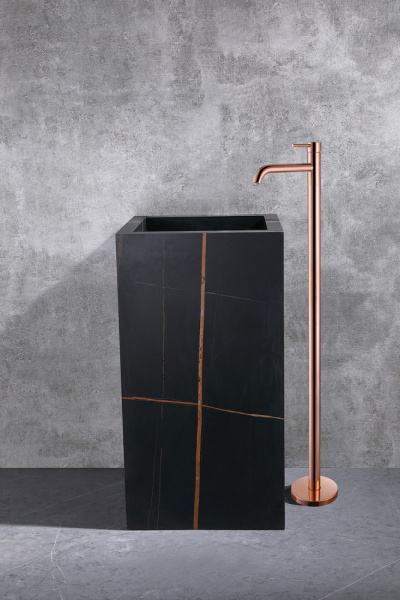 Напольный смеситель для раковины Abber Wasser Kreis AF8140RG розовое золото фото