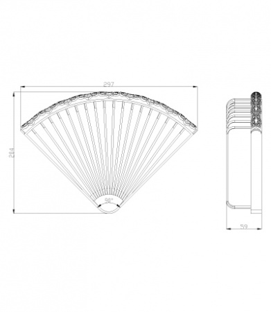 Полочка-решетка угловая Lemark Jasmine LM6681ORB фото