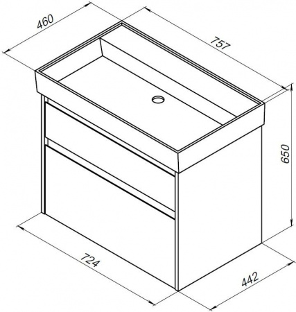 Тумба с раковиной Aquanet Nova Lite 75 00245245 фото