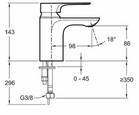 Смеситель для раковины Jacob Delafon Aleo+ E72314-CP фото