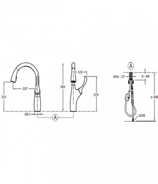 Смеситель для кухни Jacob Delafon Suzanne E72511-CP фото