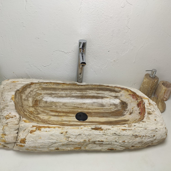 Накладная раковина из окаменелого дерева Fossil Basin OD-01331 (89*43*15) фото